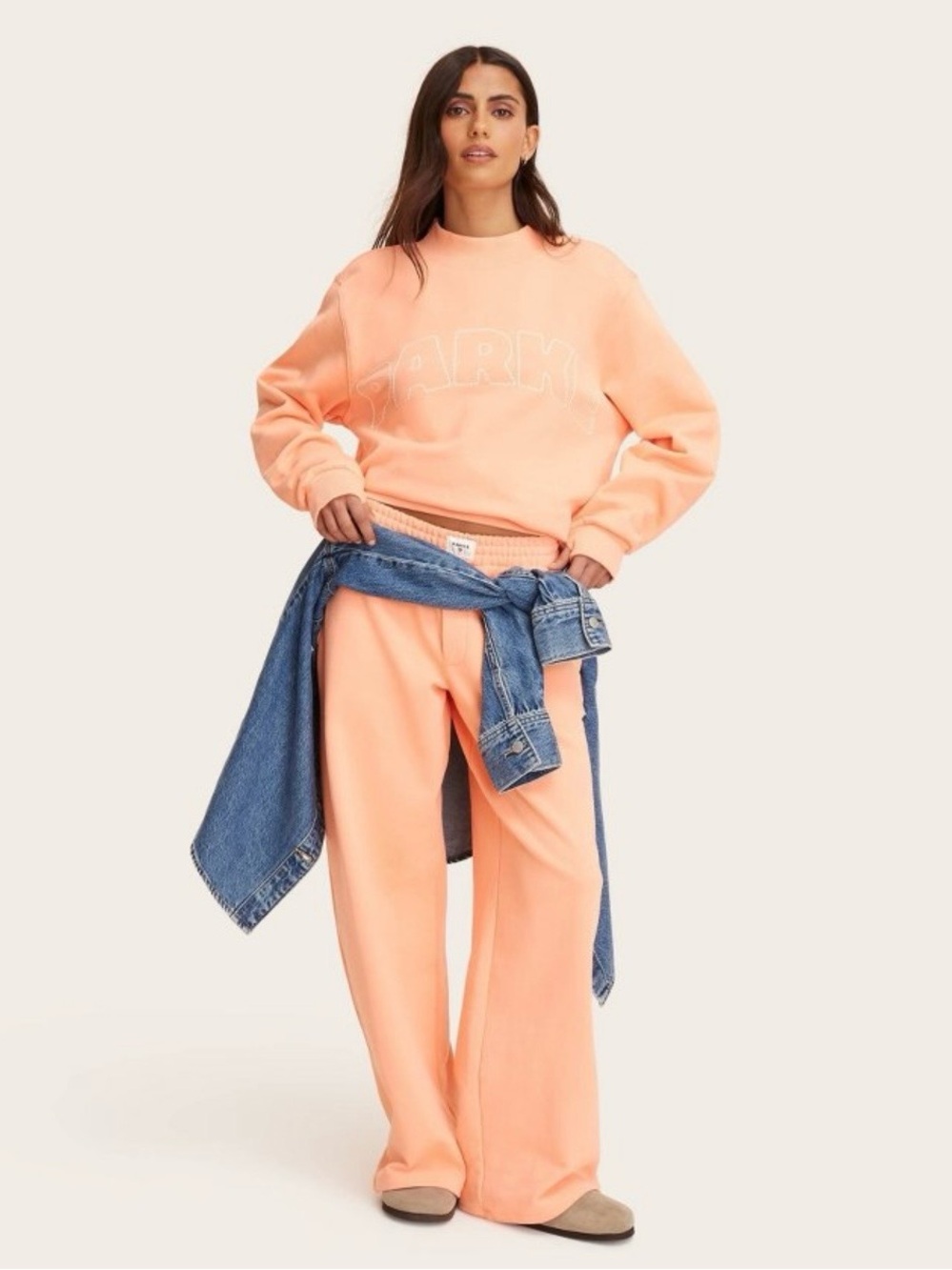 Women's Mockneck Pullover Sweatshirt -
Parke x Target Peach Orange L/XL - Picture 5 of 5